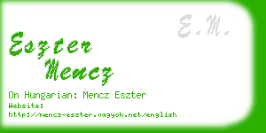 eszter mencz business card